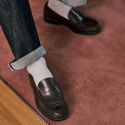 남성용 소가죽 페니로퍼 HS-906 D.BROWN