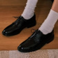 남성용 소가죽 더비슈즈 HS-711 BLACK