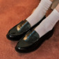 여성용 소가죽 페니로퍼 HS-304 BLACK