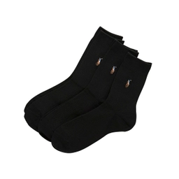 클래식 크루 삭스 3팩 블랙 / 449854647002