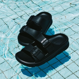 D Basic 쿠션 더블 슬라이드 블랙 / FLFDES2U20