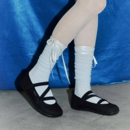 툴레아 밴딩 플랫 슈즈 블랙 / FLOTEA2W33