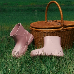 비들 플랫폼 레인부츠 숏 핑크 / FLOTES2W23