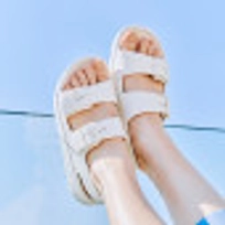 D Basic 쿠션 더블 샌들 화이트 / FLFDES2U12