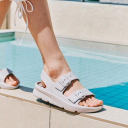 D Basic 쿠션 더블 샌들 라이트 그레이 / FLFDES2U13