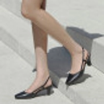 세미스퀘어 슬링백 블랙 5.5cm / FLPREA3W03