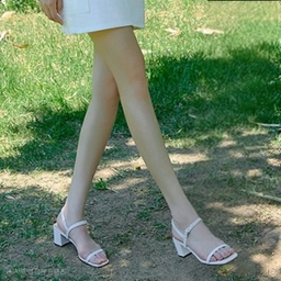 Two Strap 샌들 힐 아이보리 5cm / FLPRES3W02