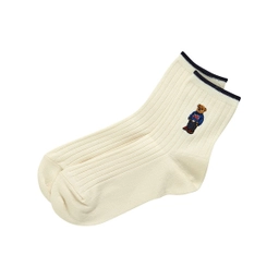 베어 코튼 블렌트 크루 삭스 아이보리 / WAPOHOS03420189