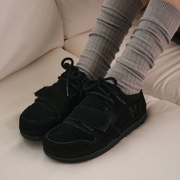 3300 스웨이드 로우 올 블랙 / FLOTEA0U38