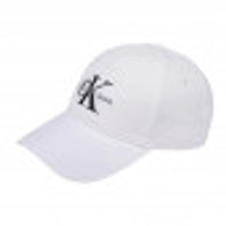 CKJ 모노그램 엠브로이더리 볼캡 화이트 / HX0263391