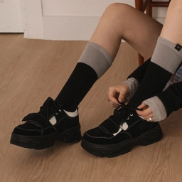 3300 하이 스웨이드 블랙 화이트 / FLOTEA0U35