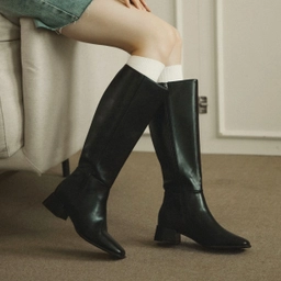 롱 부츠 블랙 4cm / FLPREF3W03