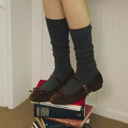 벨벳 메리제인슈즈 브라운 1cm / FLPREF3W02