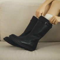 미들 부츠 블랙 4cm / FLPREF3W05