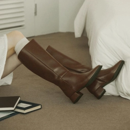 롱 부츠 브라운 4cm / FLPREF3W04