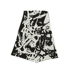 N.S JACQUARD MUFFLER - WHITE / NM65AC04M1