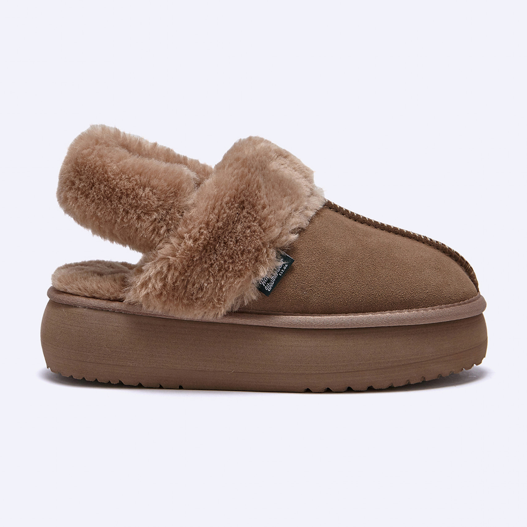 클라우디 플랫폼 퍼 슬링백 다크 베이지 / RF1SHBD3FS003