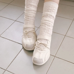 로마리 레이스업 스니커즈 아이보리 / FLOTFA1W18