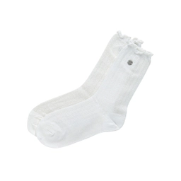 니트 패턴 시스루 양말 아이보리 / FLOTFA2L21