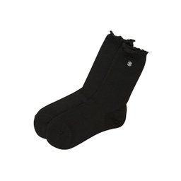 니트 패턴 시스루 양말 블랙 / FLOTFA2L20