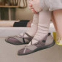 로마리 밴딩 플랫 스니커즈 다크 그레이 / FLOTFA1W12