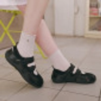 로마리 투 스트랩 플랫 스니커즈 블랙 / FLOTFA1W15