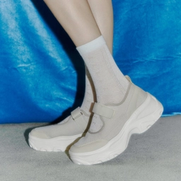 로미타 플랫폼 벨크로 메리제인슈즈 베이지 / FLOTFA1W04