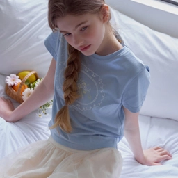 오찌x마가린핑거스 로마리 티셔츠 라이트 블루 / FLOTFA2C16