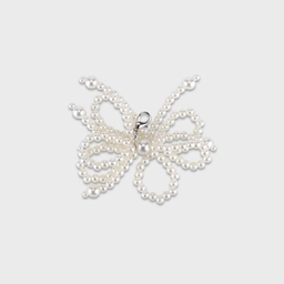 비즈 플라워 리본 참 아이보리 / FLOTFA3A11