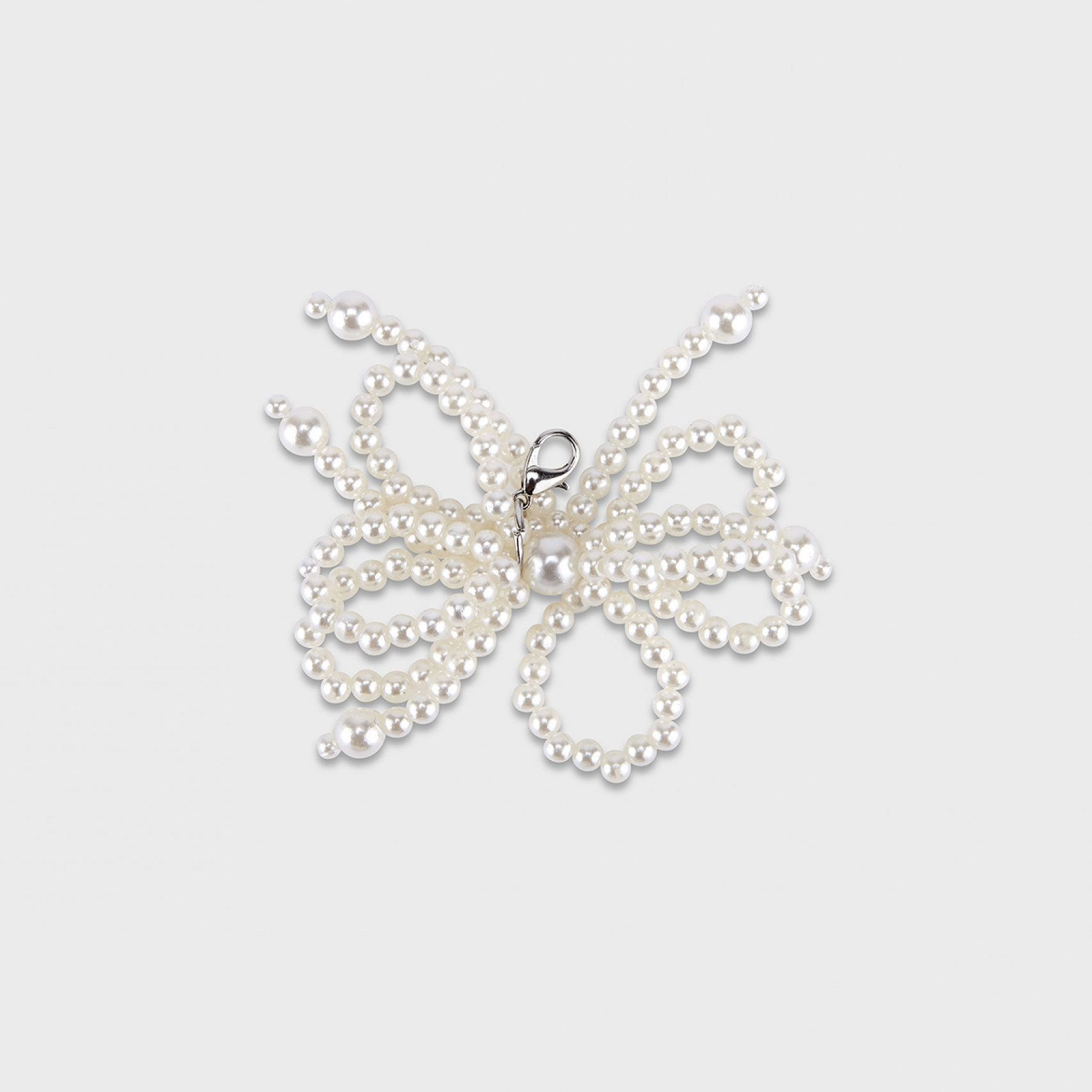 비즈 플라워 리본 참 아이보리 / FLOTFA3A11