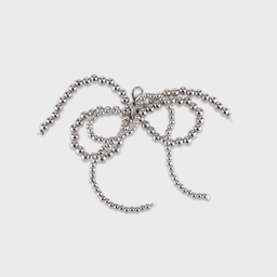 비즈 더블 리본 참 실버 / FLOTFA3A09