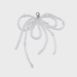 비즈 더블 리본 참 화이트 / FLOTFA3A10