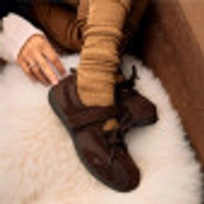 로마리 스웨이드 레이스업 스니커즈 브라운 / FLOTFA3W41