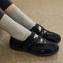 로마리 스웨이드 레이스업 스니커즈 블랙 / FLOTFA3W40