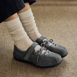 로마리 스웨이드 레이스업 스니커즈 그레이 / FLOTFA3W43