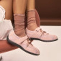 로마리 스웨이드 레이스업 스니커즈 핑크 / FLOTFA3W60