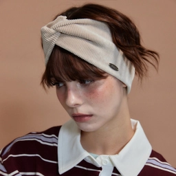 트위스트 코듀로이 헤어 밴드 베이지 / FLOTFA3A02