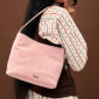 스웨이드 숄더백 핑크 / FLOTFA3B09