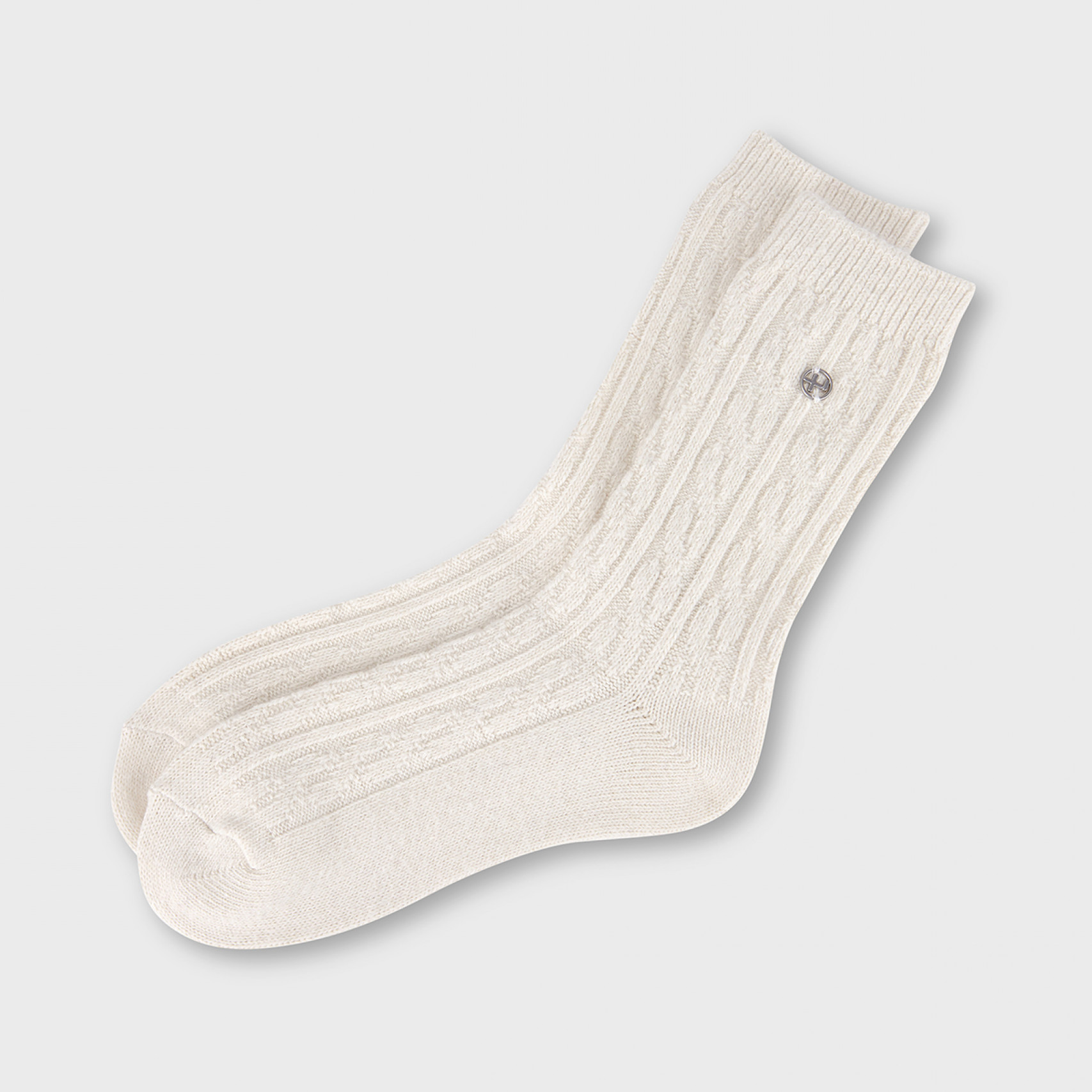 케이블 니트 삭스 아이보리 / FLOTFA3L10