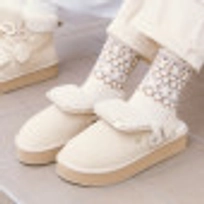 오찌x우무 벌루니 플랫폼 밴딩 슬라이드 아이보리 / FLOTFF4W21