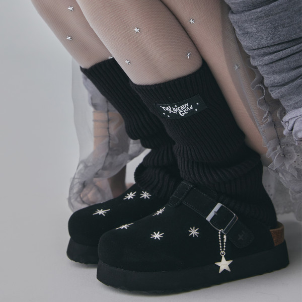 (11/26 예약발송) 오찌x로파서울 토피 스웨이드 클로그 블랙 / FLOTFA3W49