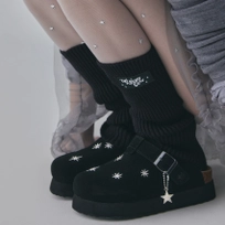 오찌x로파서울 토피 스웨이드 클로그 블랙 / FLOTFA3W49