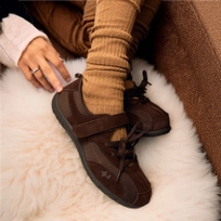 로마리 스웨이드 레이스업 스니커즈 브라운 / FLOTGA1W41