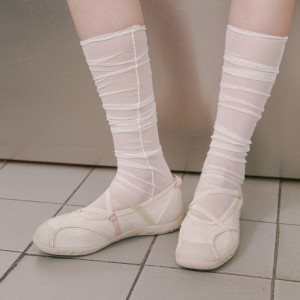 로마리 밴딩 플랫 스니커즈 라이트 베이지 / FLOTGA1W14