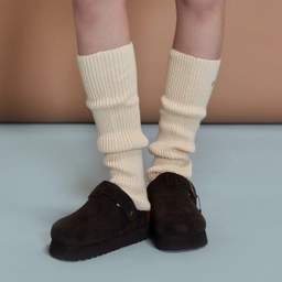 토피 스웨이드 클로그 브라운 여성 / FLOTGA1W47