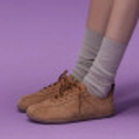 (1/30 예약발송) 툴레아 플랫 스니커즈 스웨이드 카멜 / FLOTGA1W23