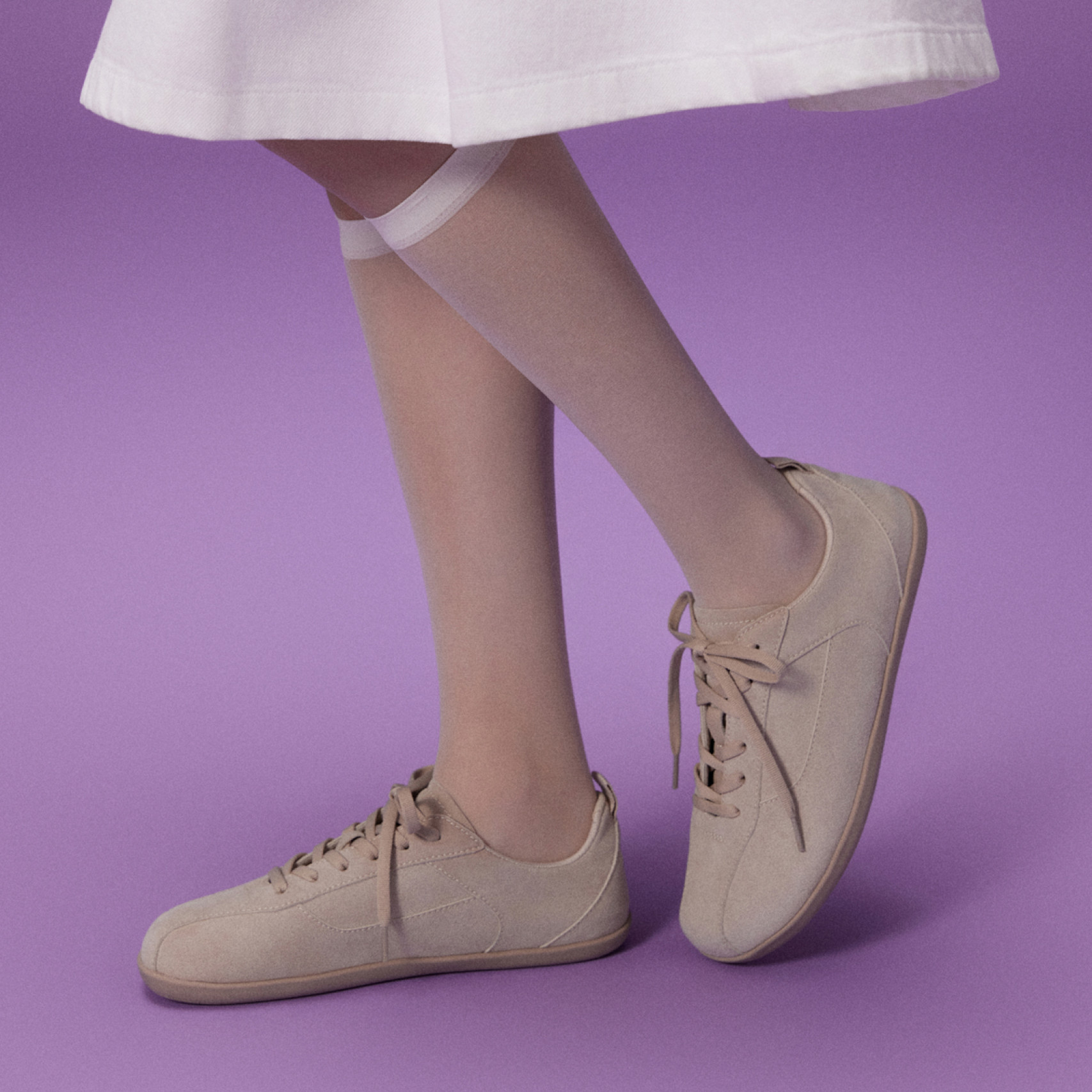 (1/30 예약발송) 툴레아 플랫 스니커즈 스웨이드 아이보리 / FLOTGA1W24