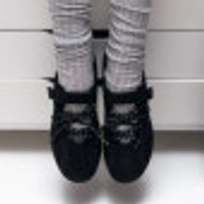 로마리 레이스업 스웨이드 도트 블랙 / FLOTGA1W80