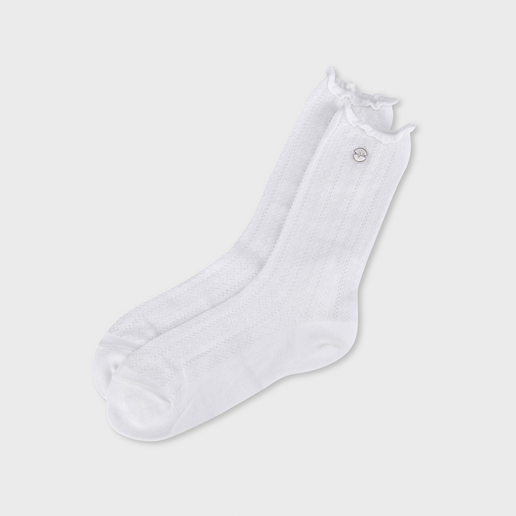 패턴 시스루 삭스 아이보리 / FLOTGA2L21