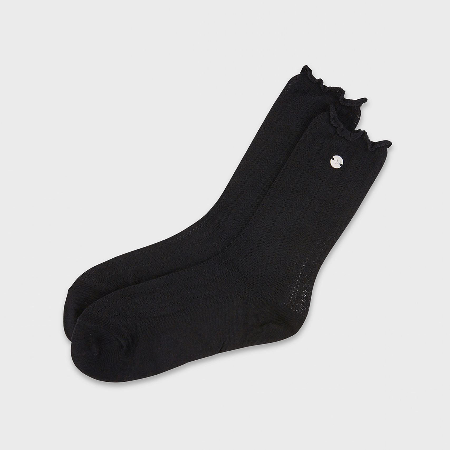 패턴 시스루 삭스 블랙 / FLOTGA2L20